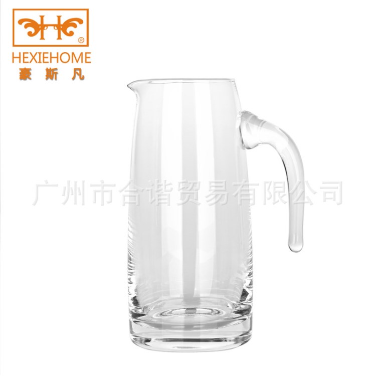 hexiehome/豪斯凡手工水晶玻璃晶質分酒器1450ml帶把分酒壺A578