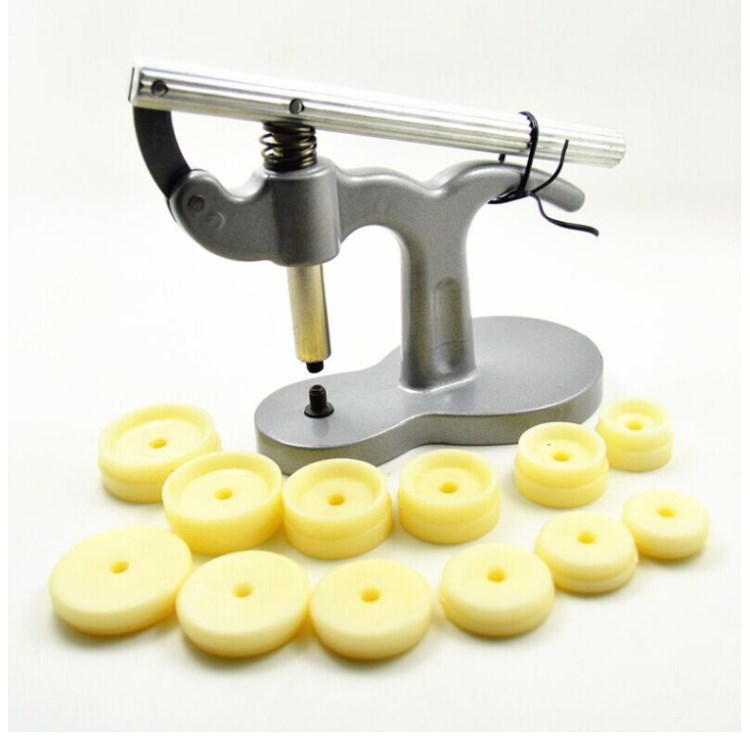 修表工具修表工具 臺式 壓蓋機 壓手表底蓋工具 配膠蓋12個