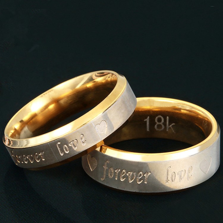 永恒的愛forever lover ring18k經典款情侶對戒 鎢鋼戒指七夕禮物