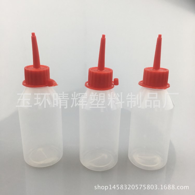 供應(yīng)100ml尖嘴塑料瓶 點膠瓶 膠水瓶 滴膠瓶 沙拉醬瓶 LDPE塑料瓶