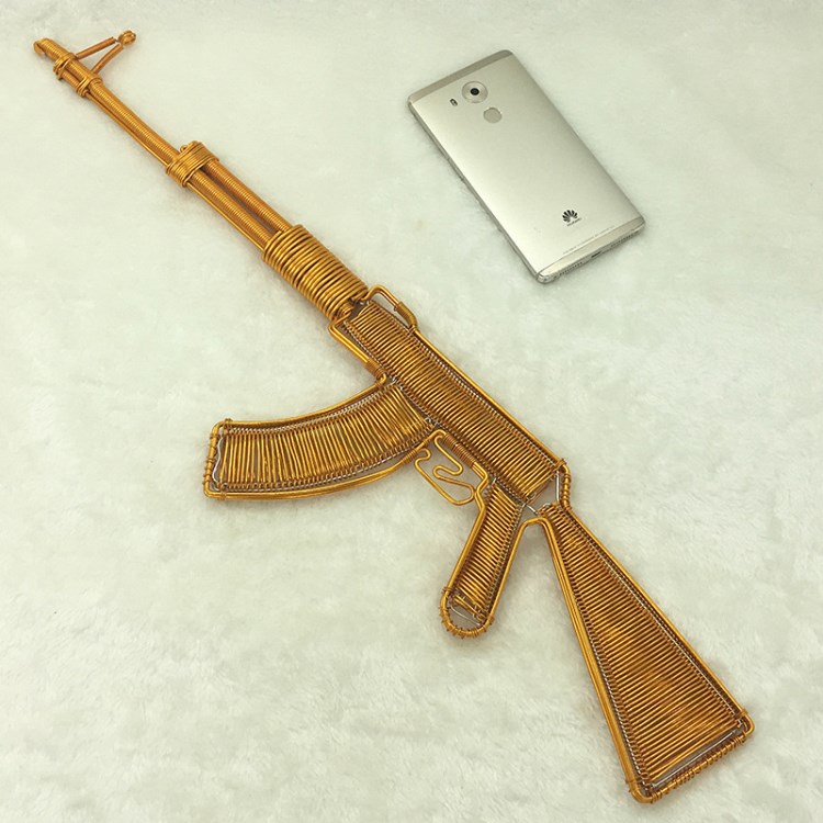 【AK47機槍模型】創意手工藝品新奇特創意旅游禮品現場手編制作
