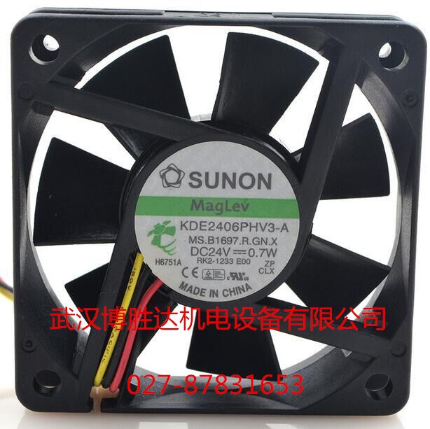 KDE2406PHV3-A 原裝SUNON建準3線散熱風扇 24V 0.7W 6CM 6015