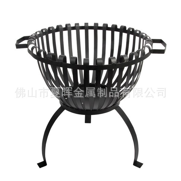BBQ fire pit戶外花籃取暖爐 扁鐵篝火籃柴爐