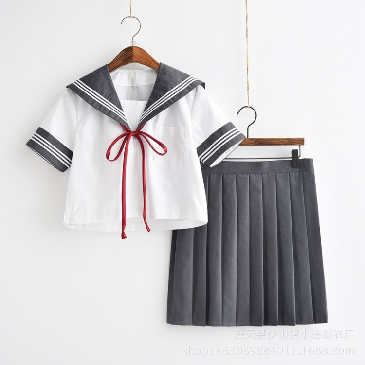 水手服春夏日式學院風短袖校服畢業(yè)照寫真班服日本jk制服裙套裝女