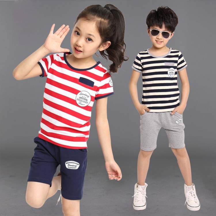 2018新夏款儿童校服棉套装小学生班服幼儿园园服中学生服装定制