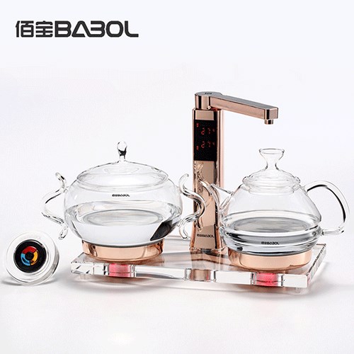 Babol/佰宝 DCH-908自动上水电茶壶水晶玻璃电热水壶茶杯消毒茶桌