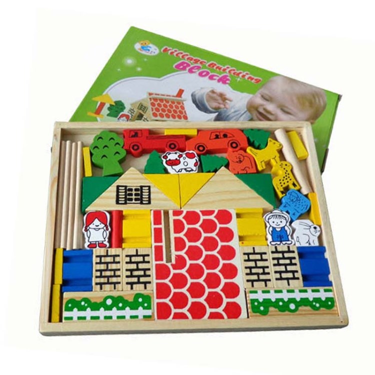 農莊積木 數字形狀積木 兩款可選 木制益智玩具