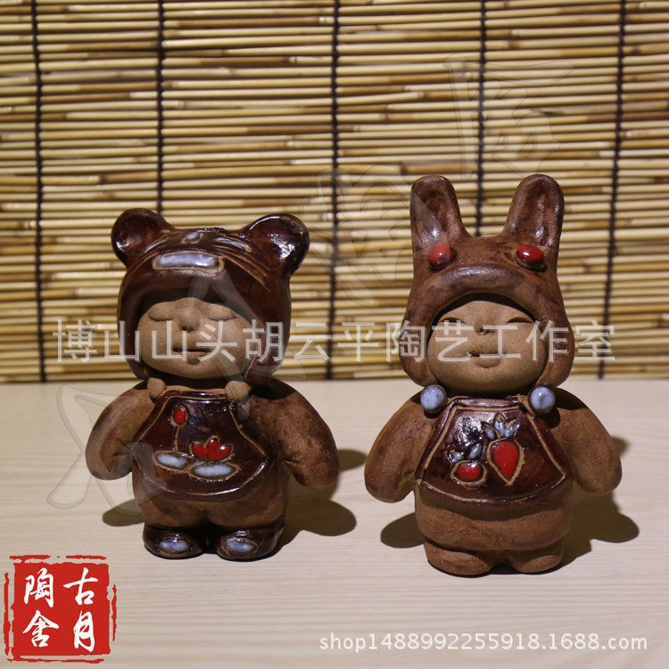 生產(chǎn)定制泥人泥塑擺件手工藝品 民俗古樸禮物