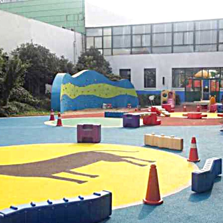 材料直銷施工幼兒園EPDM塑膠地坪 幼兒園  塑膠場(chǎng)地