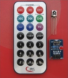 3件套，單片機 紅外遙控模塊+接收頭HX1838+NEC編碼紅外 遙控器