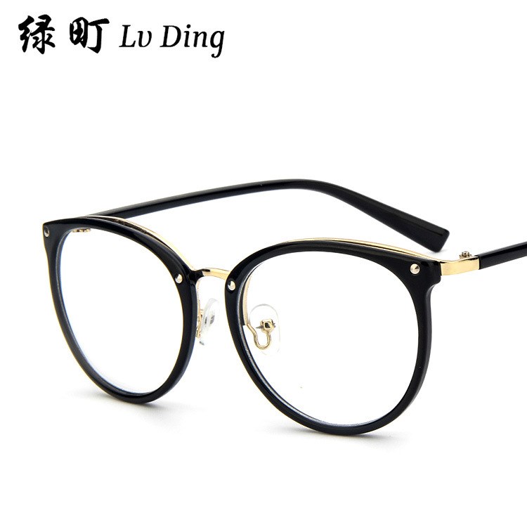 經典大框復古米釘眼鏡框9651 配近視平光鏡清新框架鏡潮流眼鏡架