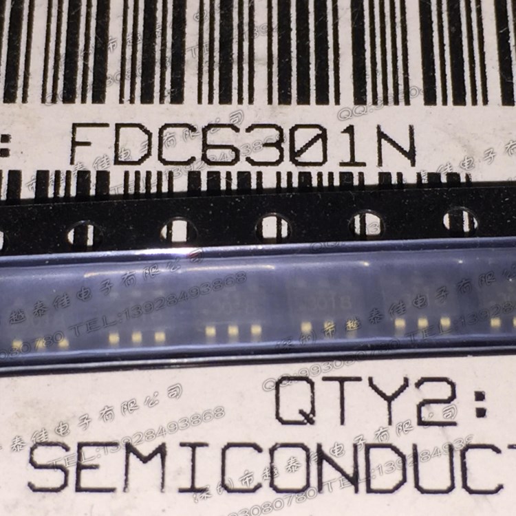 FDC6301N  FDC6301  封裝：SOT23-6  FAIRCHILD原裝電子元件