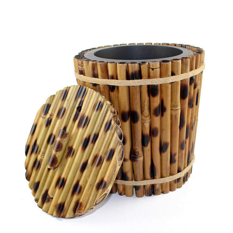 天然竹制茶渣桶　垃圾桶　茶水桶　竹工藝品