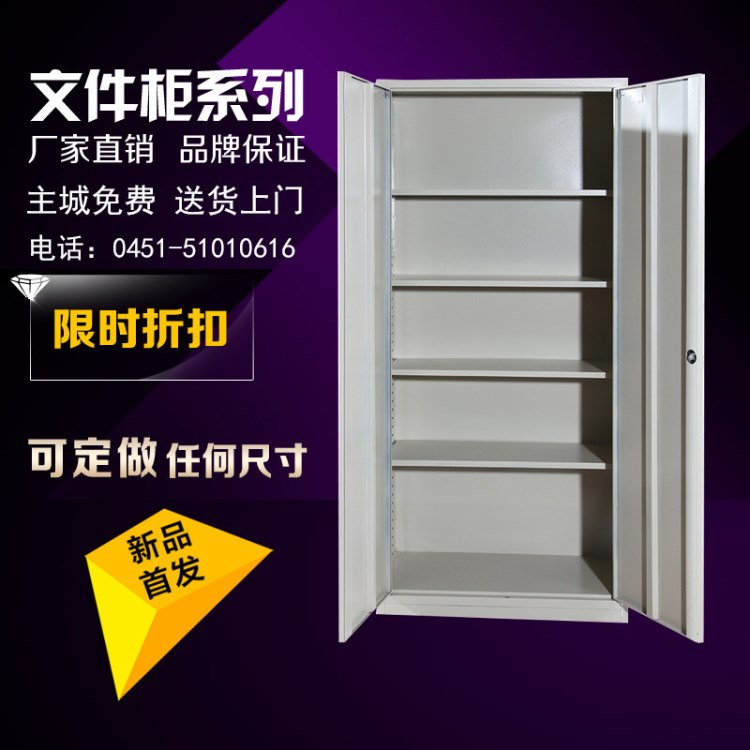 哈爾濱廠家/鐵皮鐵卷柜對開門文件柜/鐵皮辦公柜/檔案資料柜帶鎖