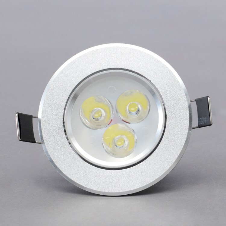 LED3W沙銀天花燈 led嵌入式筒燈射燈高光沙銀天花燈 廠家直銷批發(fā)