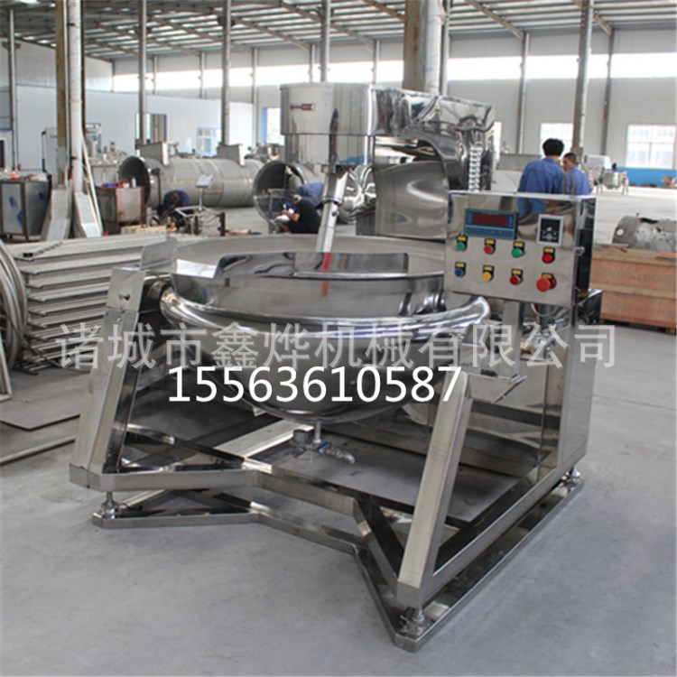 x大連牛肉醬生產線價格 山東火鍋底料炒鍋生產廠家