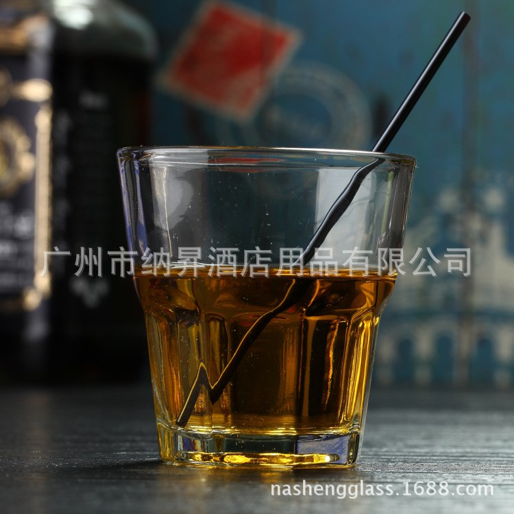 鋼化玻璃水杯酒吧鋼化啤酒杯 KTV八角杯冷飲果汁飲料杯 現(xiàn)貨供應(yīng)