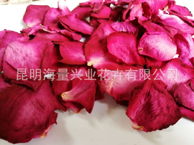 云南玫瑰花瓣干花厂家 沐浴花瓣厂家 昆明玫瑰花瓣干花 自主生产