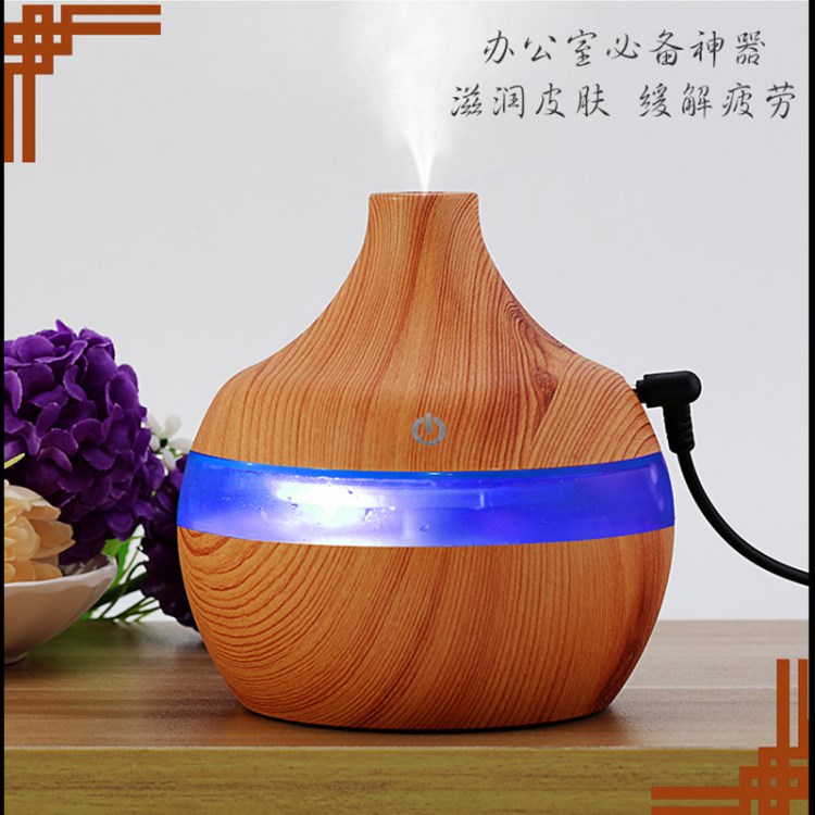 創(chuàng)意木紋生活加濕器 家用空氣凈化加濕器 辦公室木紋香薰加濕器