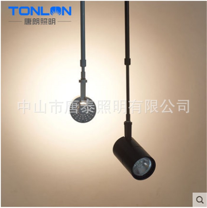 墻面射燈長(zhǎng)桿壁掛墻壁射燈長(zhǎng)臂明裝橫裝led軌道燈可伸縮吊桿側(cè)裝