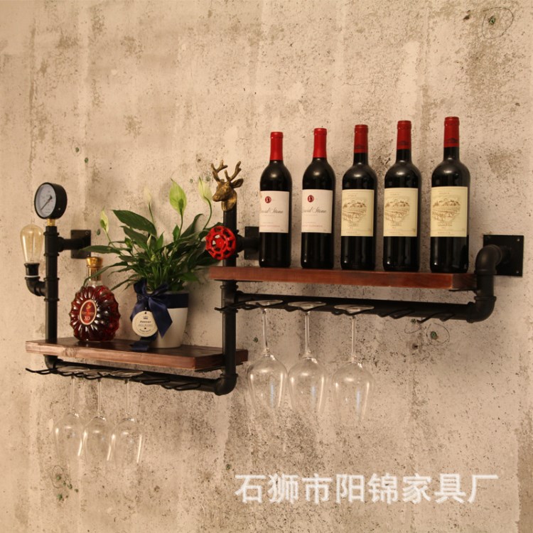 北歐酒吧紅酒洋酒酒架 復(fù)古工業(yè)風(fēng)酒吧架創(chuàng)意實(shí)用經(jīng)濟(jì)水管架子