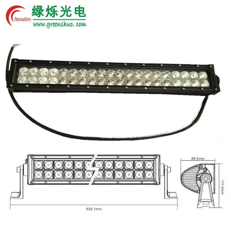 新款120W雙排長(zhǎng)條燈螺絲壓條 Led wrok light bar 牧馬人