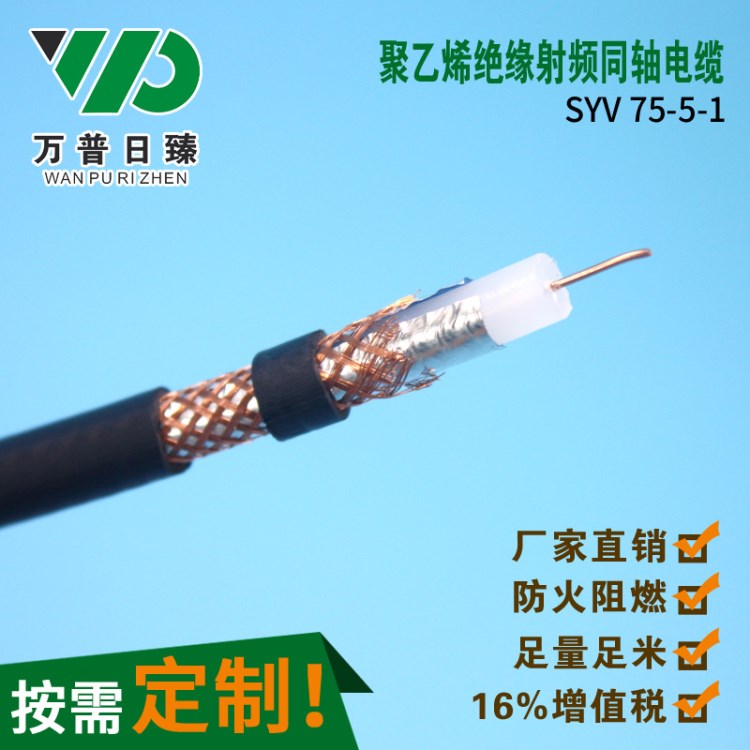 國標視頻監控線SYV75-5-1 96編音箱線高清視頻同軸電纜音頻線材