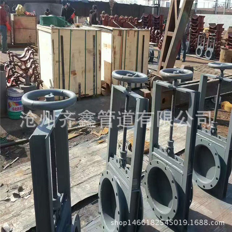 齊鑫制作煙道插板門 插板式隔離門/調節門 可按圖紙加工定做