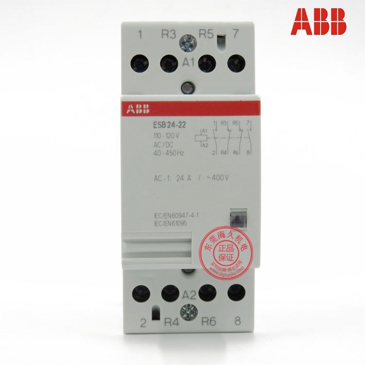 ABB建筑型接觸器ESB24-22*110-120V AC/DC 訂貨號82202626