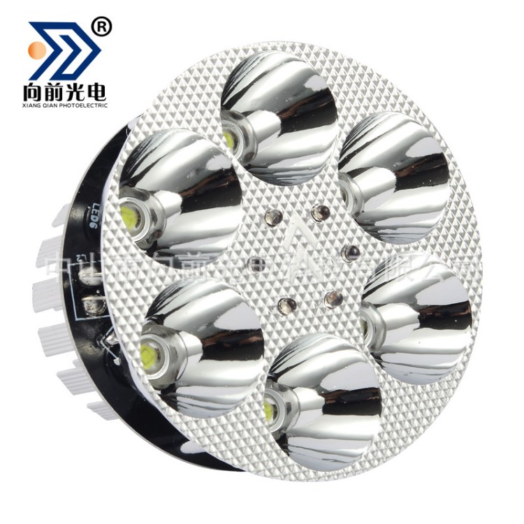 電動(dòng)車(chē)LED大燈摩托車(chē)LED大燈圓6珠通用型12-24V12-80V可供選擇