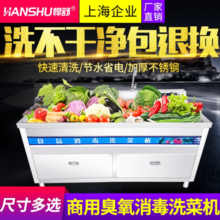 悍舒商用臭氧氣泡消毒洗菜機 果蔬清洗機 商用全自動洗菜設備