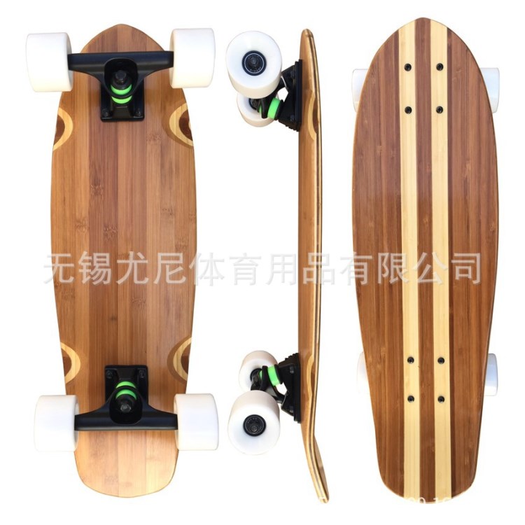 SKATERGEAR  竹子拼色大魚板 竹制拼色魚板 代步魚板