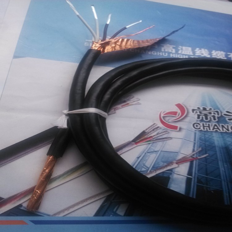 高溫電線廠家生產(chǎn)鐵氟龍多芯電纜 鐵氟龍絕緣PVC護(hù)套銅帶屏蔽線