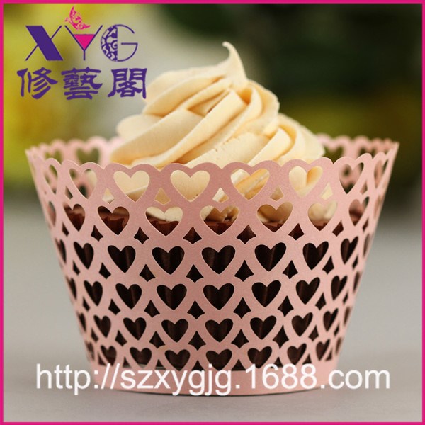 批發(fā)定制蛋糕紙圍邊Cupcake Wrapper 婚慶烘焙藝術(shù)包裝蛋糕紙杯