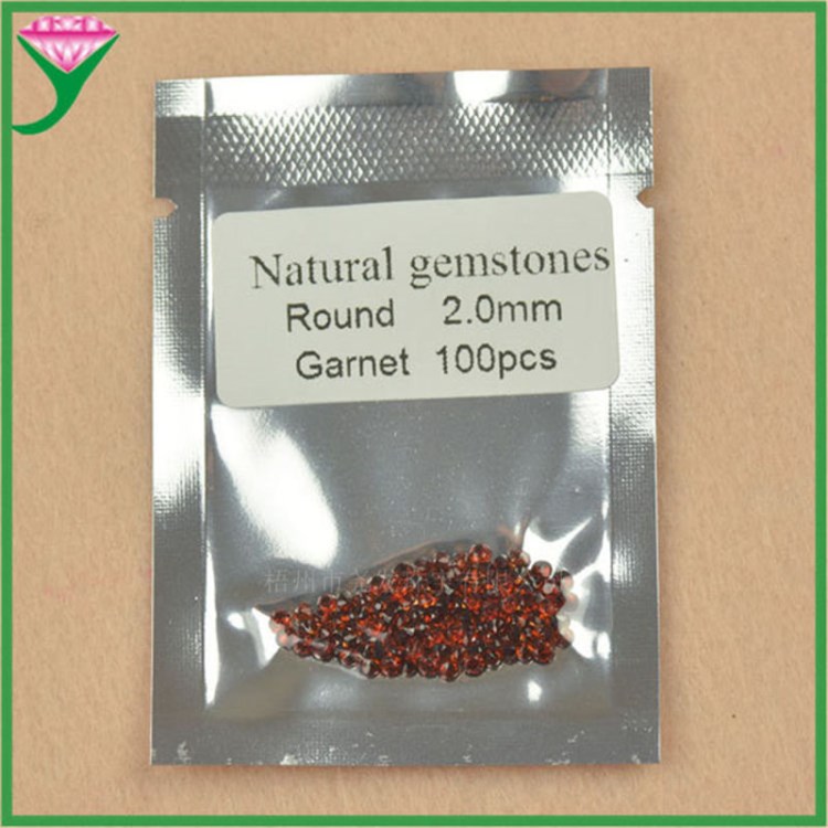 廠家直供 石榴石 批發(fā)天然彩寶裸石 圓形2mm小寶石 diy珠寶配件