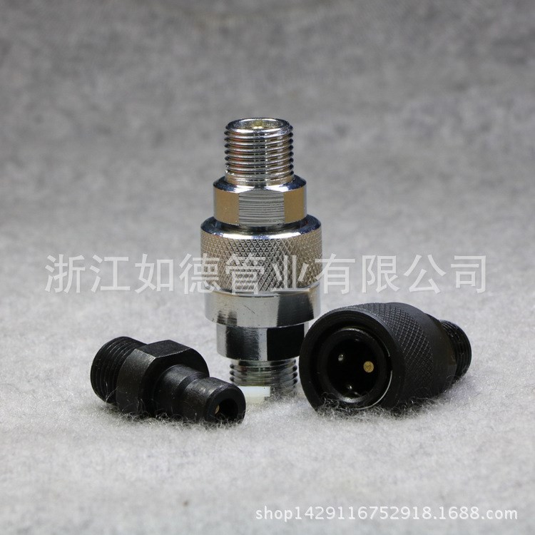 QZB/275-77開閉式液壓快速接頭（發(fā)黑/鍍鎳）高壓公制外絲接頭