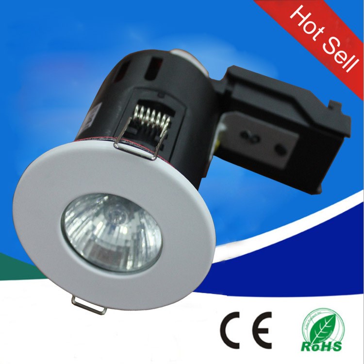 快接免螺絲鐵皮單圓90分鐘防火GU10防火筒燈天花射燈LED防火燈