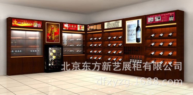 酒窖紅酒展柜 國窖白酒展柜 茶葉展柜 茶具展柜加工定做