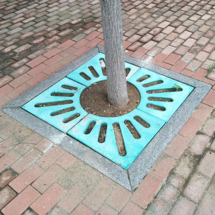 廠家直銷綠護樹脂護樹板復合材料1000*1000*30樹穴綠化蓋板地定制