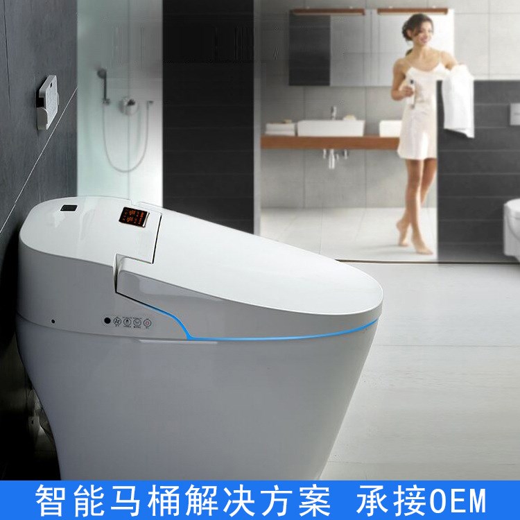 一體式智能馬桶 即熱式坐便器帶遙控全自動多功能感應座便器OEM