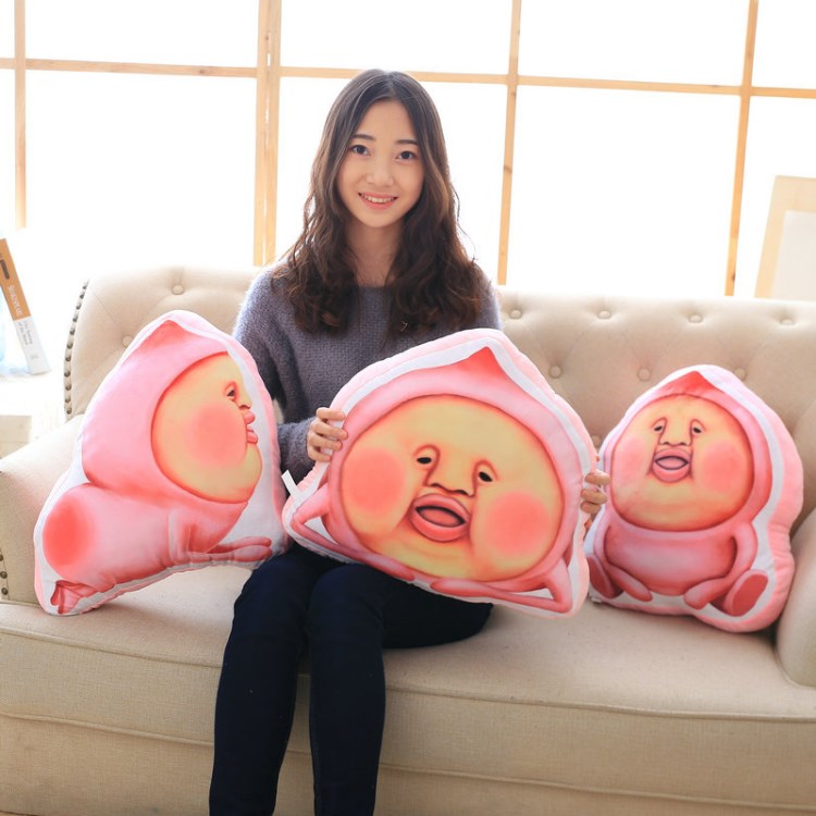 屁桃君公仔抱枕毛絨玩具 農場精靈桃子君婦女節禮物創意玩偶禮品