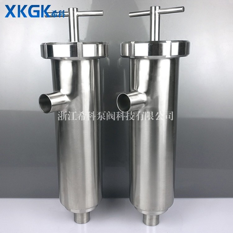 供應高品質衛生級管道過濾器　飲料過濾 快裝直通T型過濾器