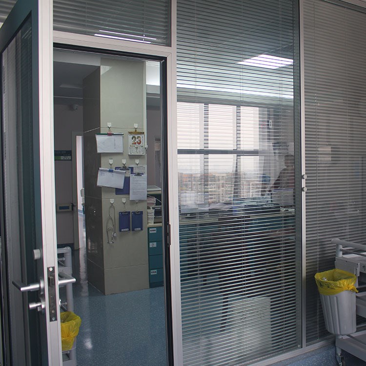 生產(chǎn)酒店大堂辦公室隔斷建材雙玻 鋁合金百葉隔斷定制