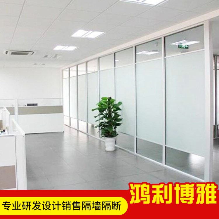 廠家直銷辦公室隔斷墻 酒店鋁合金隔斷 磨砂玻璃高隔斷可定制
