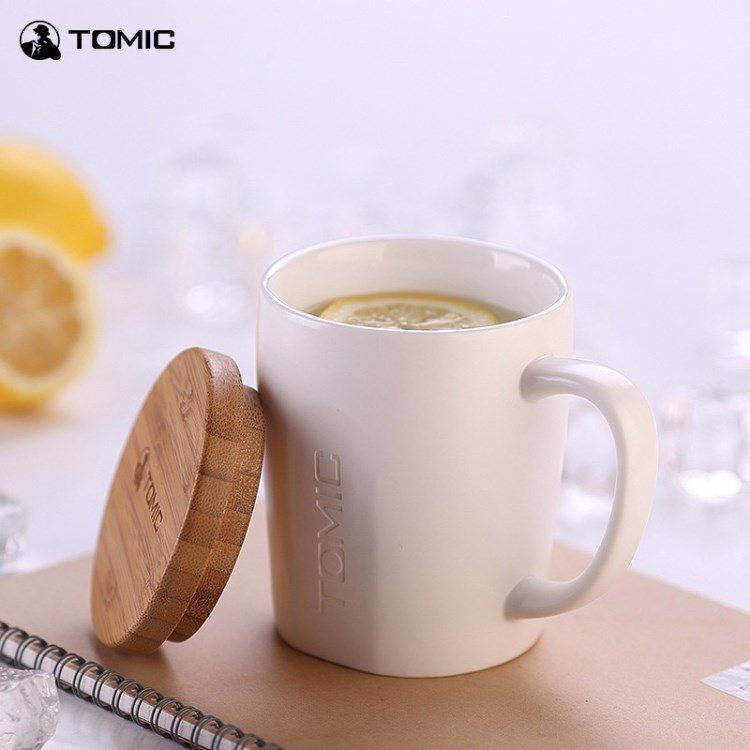 TOMIC/特美刻陶瓷杯 马克杯情侣对杯咖啡杯办公茶杯钢盖一件代发