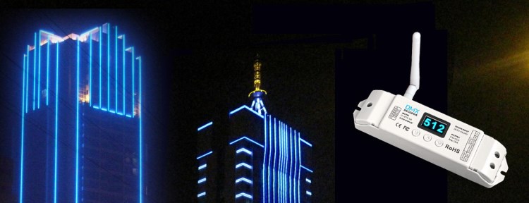 珠海雷特無線DMX512恒壓解碼器 LT-874支持點對點，點對多點