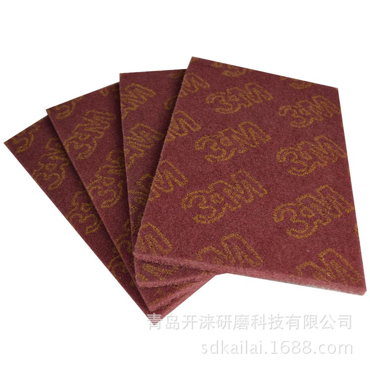 3M7447百潔布 工業(yè)百潔布   尼龍布拉絲片去毛刺拋光布 【圖】