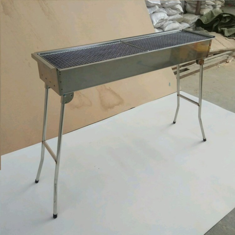 廠家批發(fā)加厚特大號(hào)商用燒烤爐 大型折疊戶外燒烤架5人以上烤爐