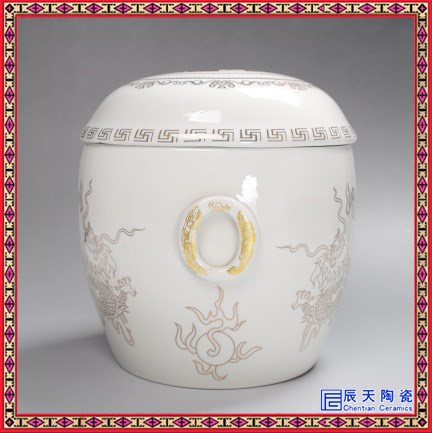 景德鎮(zhèn)陶瓷器骨灰壇 殯葬用品 直身大口骨灰壇 白儲(chǔ)物罐骨灰盒