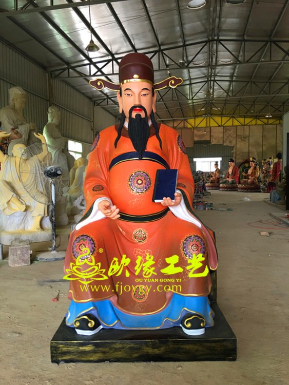 廠家直銷(xiāo)樹(shù)脂玻璃鋼脫胎佛像 彩繪五路財(cái)神 寺廟配件佛像佛教用品